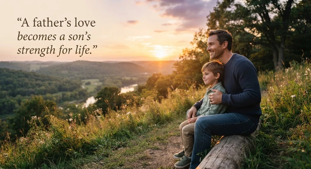 father and son sharing a loving moment