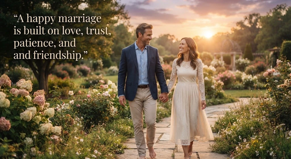 loving husband and wife holding hands