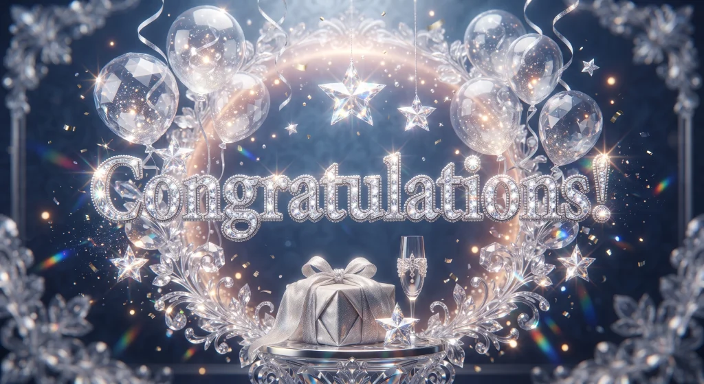 congratulations for new achievement