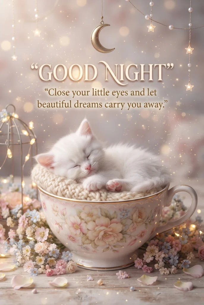 good night peaceful image