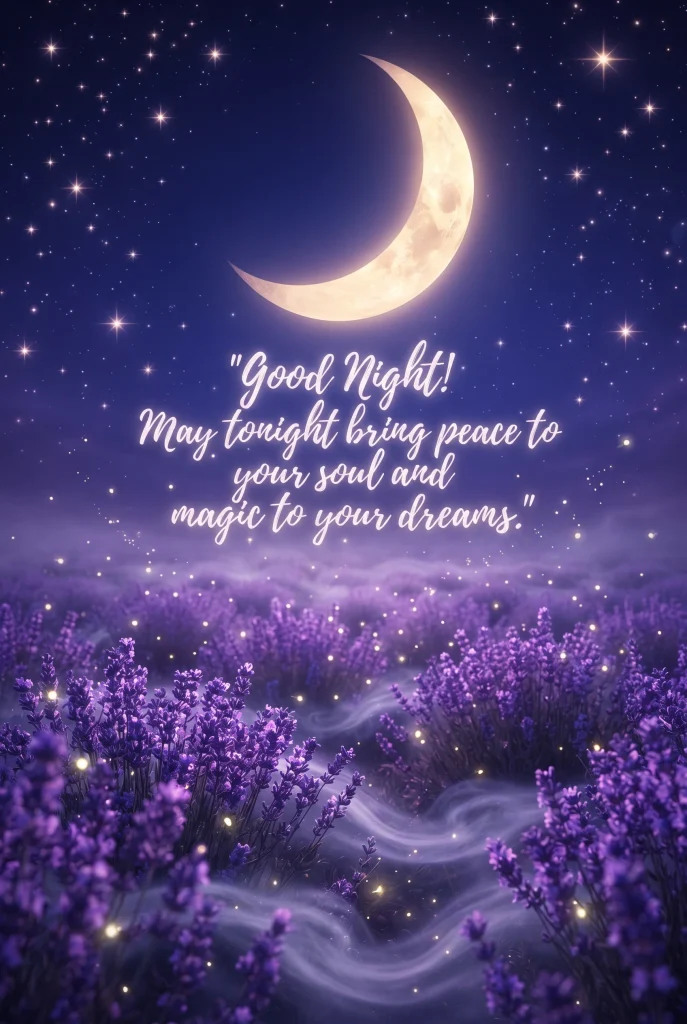 good night with flowers