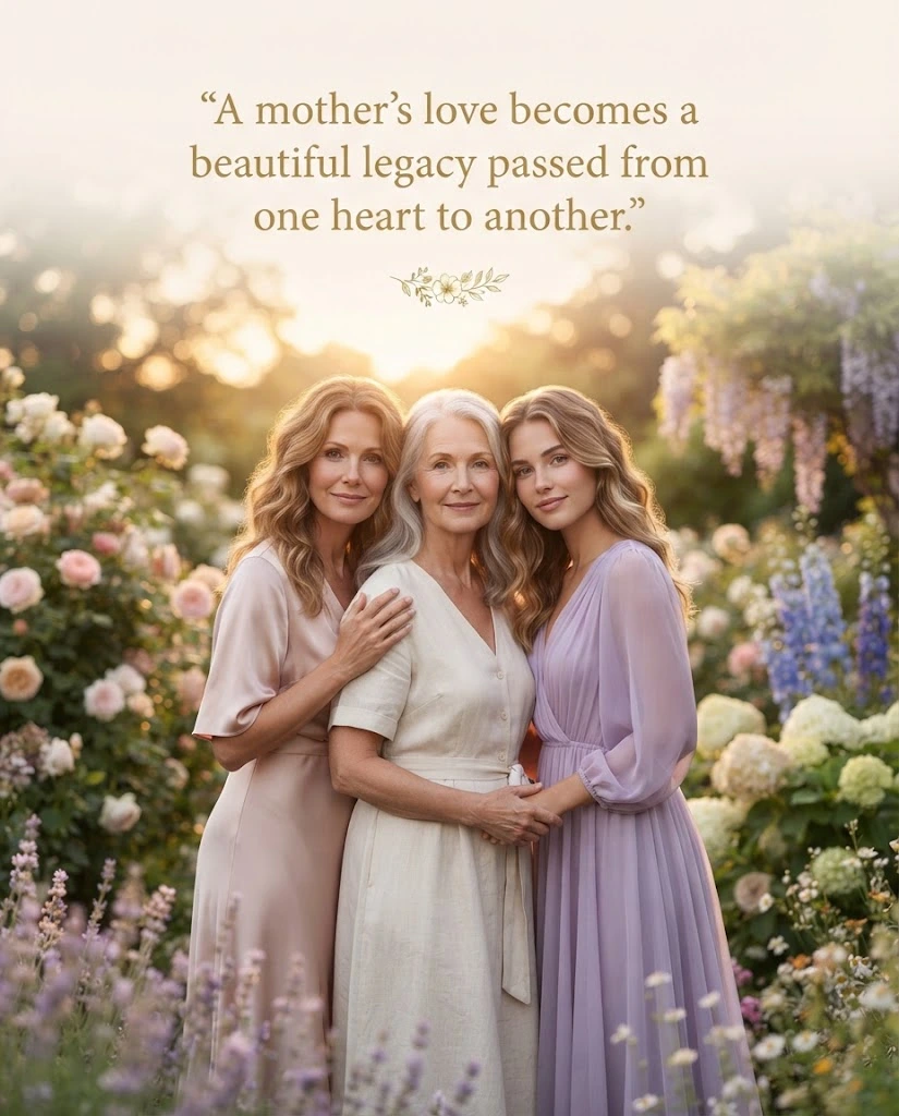 Mother appreciation quotes featuring three generations of women together