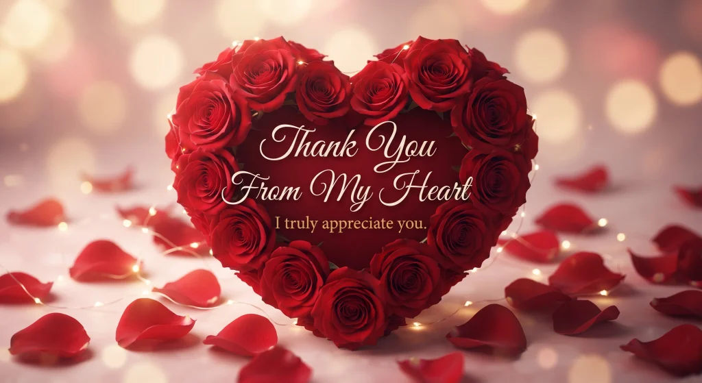red rose thank you images