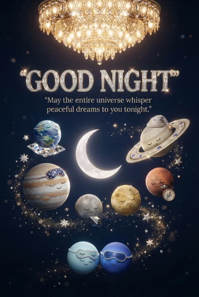 space good night wishes image
